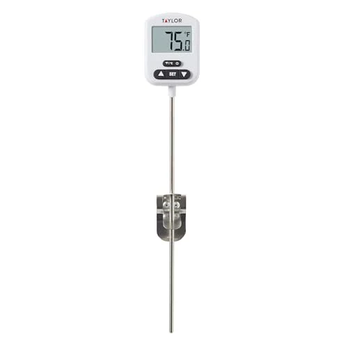 Flexible Programmable Digital Candy and Deep Fry Thermometer with Green Light Alert Display High-Grade