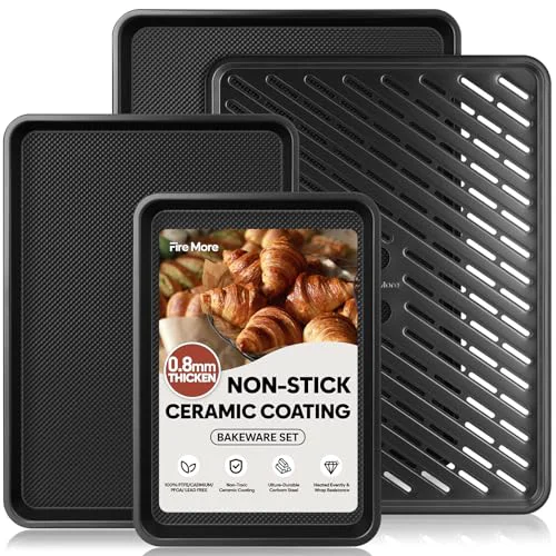 Casual Nonstick Baking Sheet Set with Cooling Rack Optimized