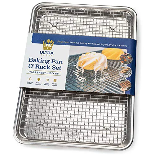 Durable Aluminum Baking Sheet with Cooling Rack Set Safe