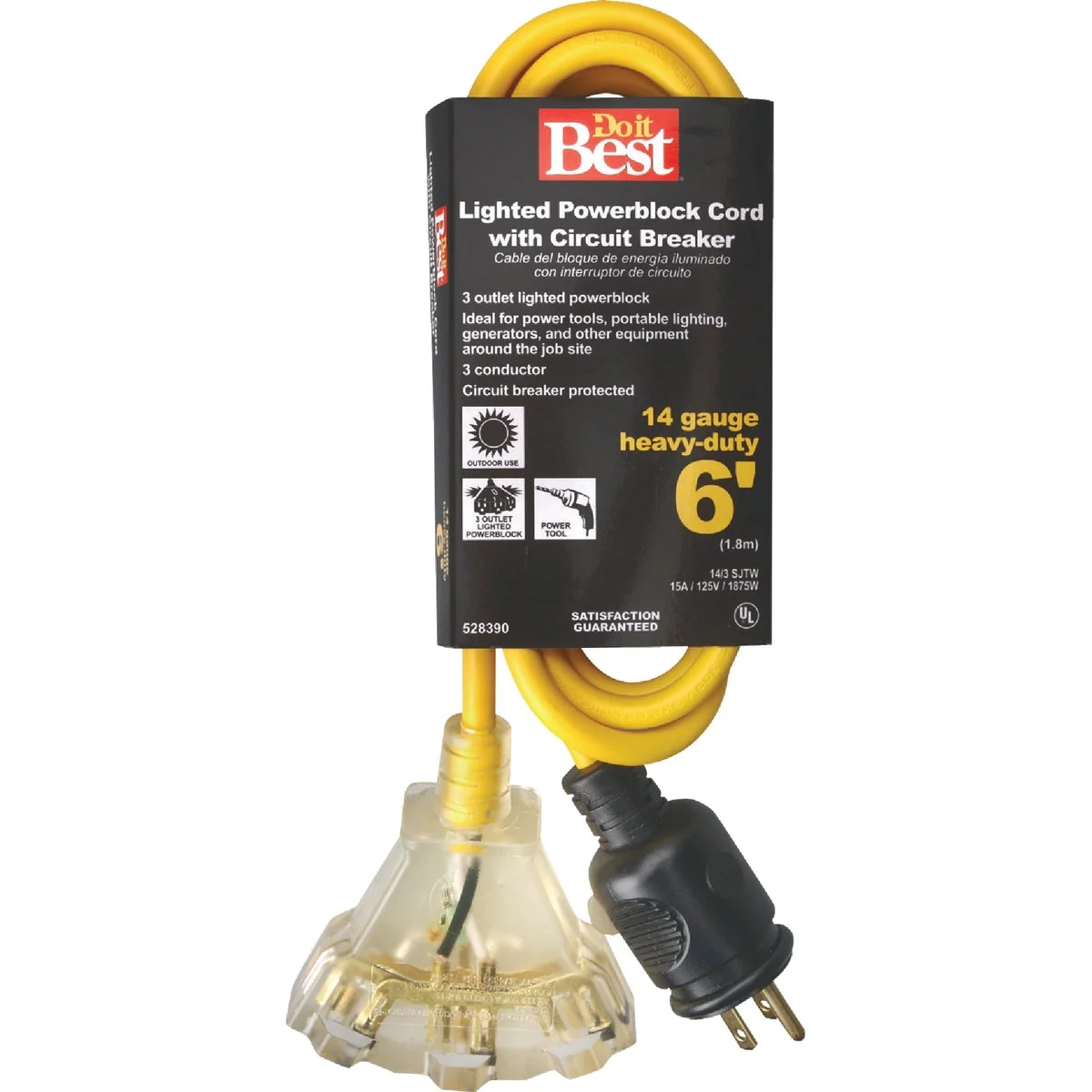 Authentic Do it 6 Ft. 14 3 Circuit Breaker Protected Extension Cord Recyclable