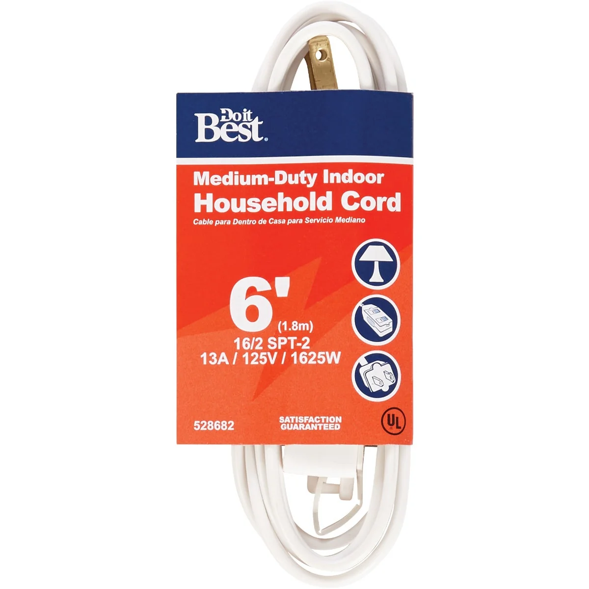 Excellent Do it 6 Ft. 16 2 White Cube Tap Extension Cord Official