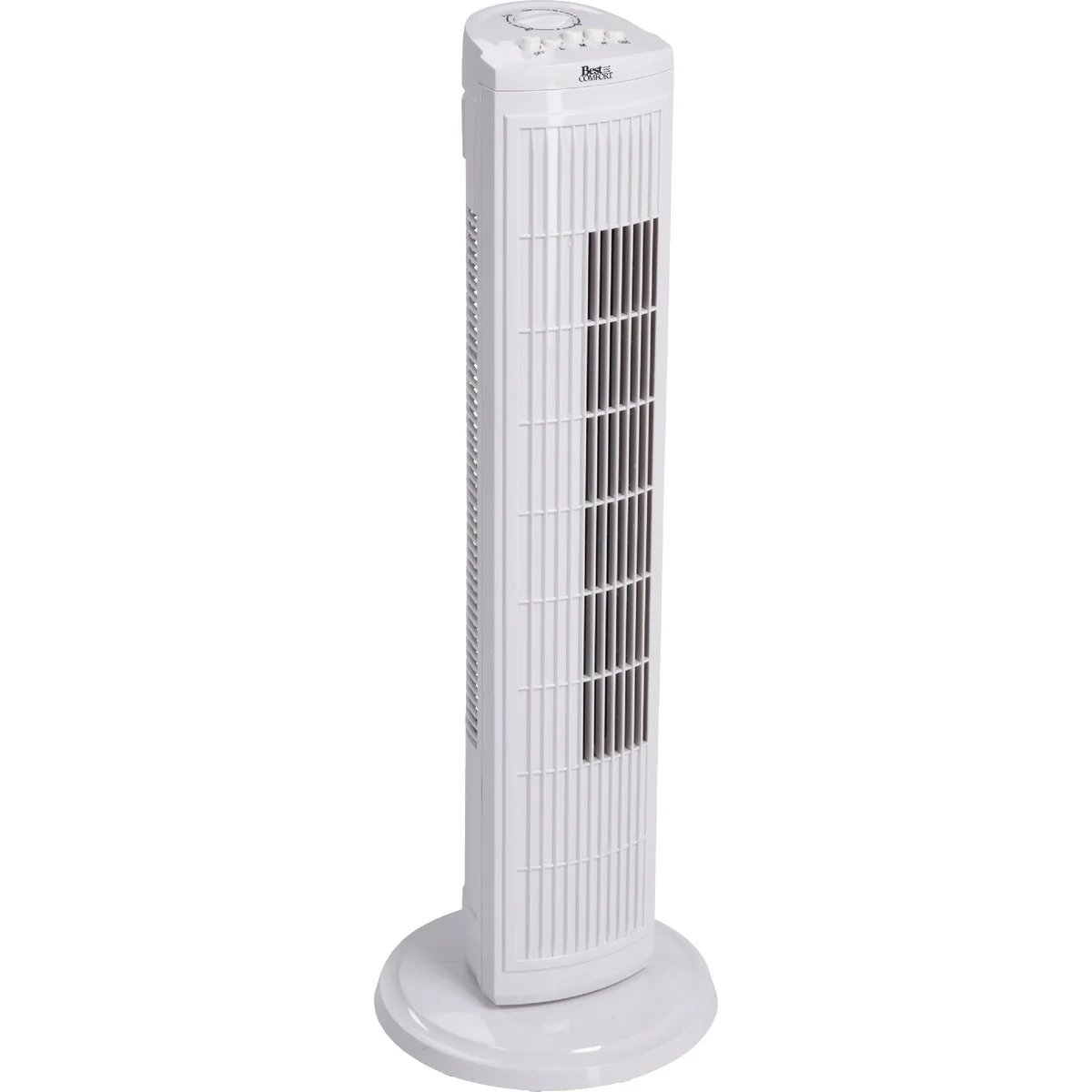 Lightweight Comfort 29 In. 3-Speed White Tower Fan Traditional
