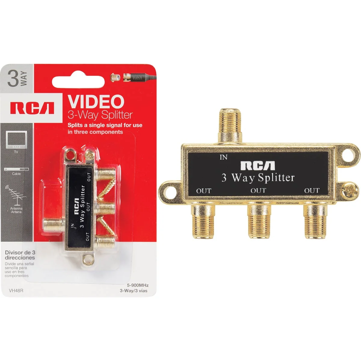 Easy-to-Use RCA 3-Way Coaxial Splitter Trusted