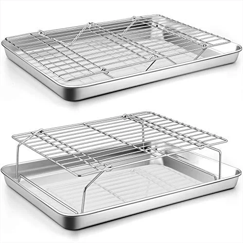 Durable 16 Inch Baking Sheet with Rack Set Innovative