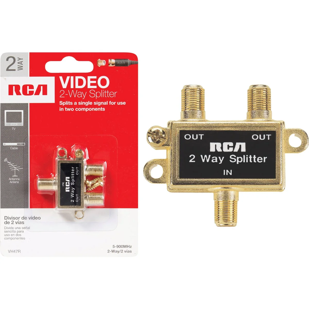 Carefully Designed RCA 2-Way Coaxial Splitter Efficient