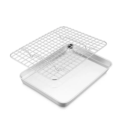 Fine Baking Sheet with Wire Rack Set 2 Count Trusted