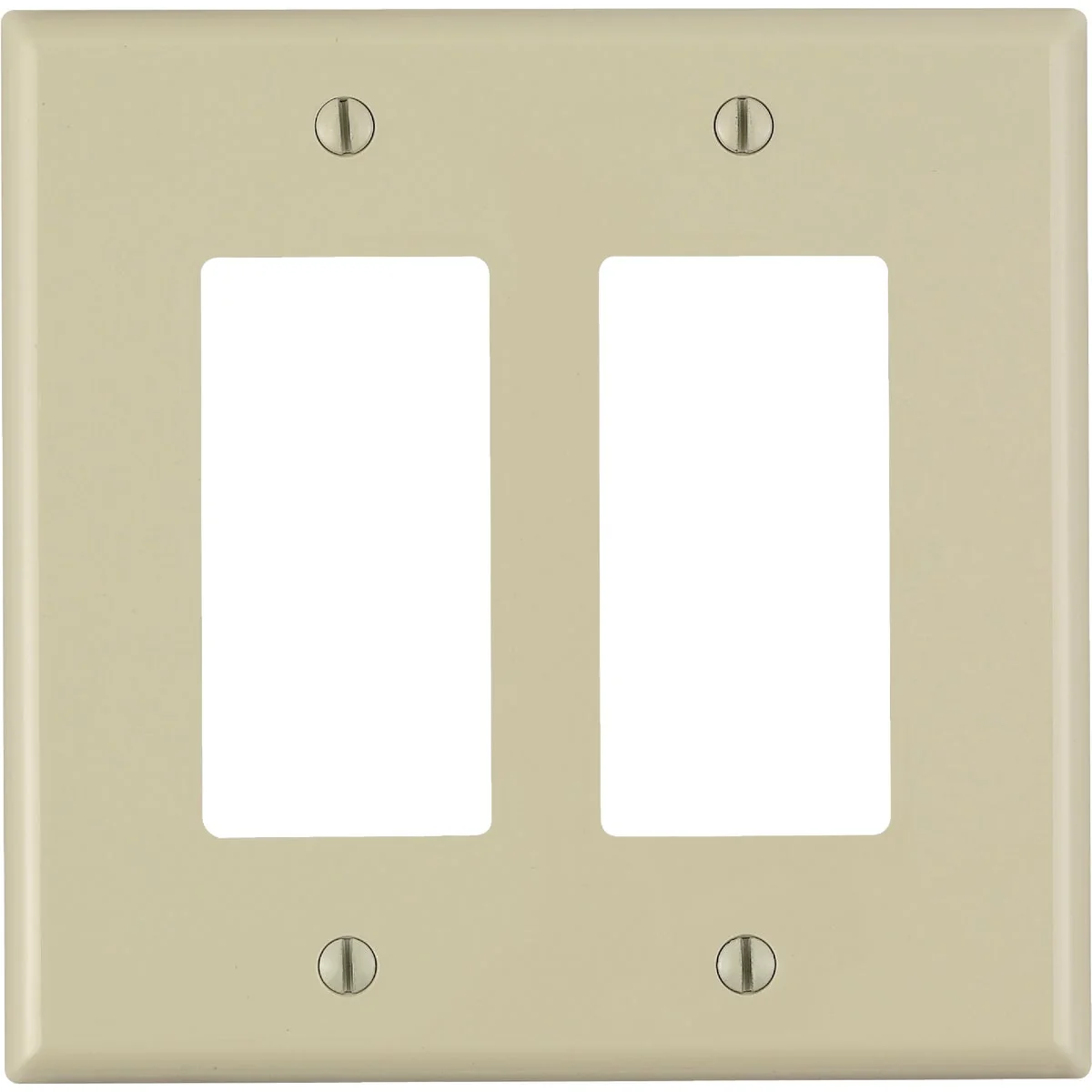 Sophisticated Leviton Decora 2-Gang Plastic Oversized Rocker Decorator Wall Plate White Reliable