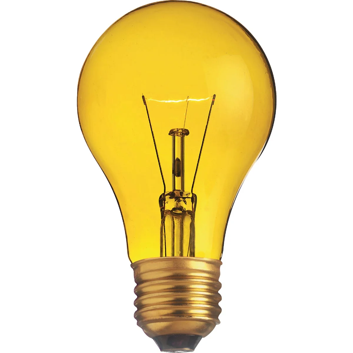 Proven Satco 25W Transparent Yellow Medium A19 Incandescent Party Light Bulb High-End