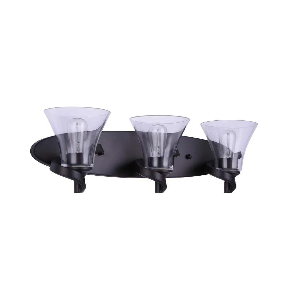 High-Performance Home Impressions 3-Bulb Oil Rubbed Bronze Vanity Light Fixture with Easy Connect Outstanding