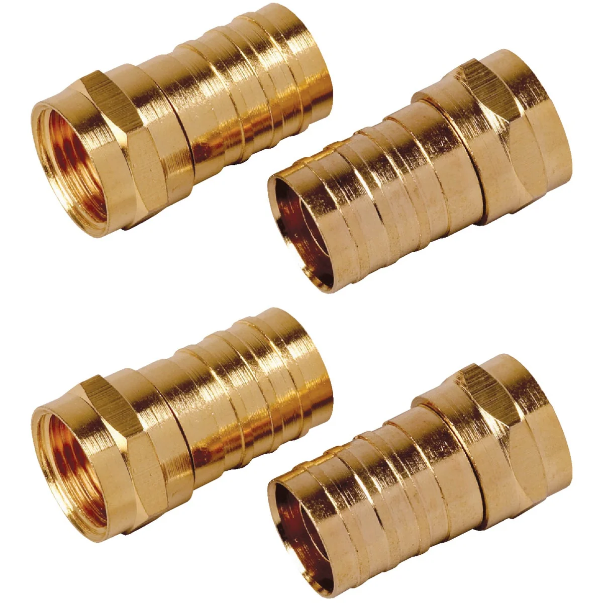 Superior RCA Heavy Duty Coaxial F-Connector 4-Pack Classic