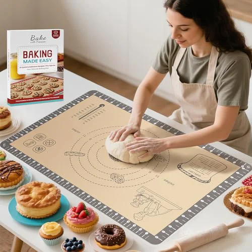 Eco-Friendly Silicone Macaron Baking Mat with 10 Easy Recipes Optimized