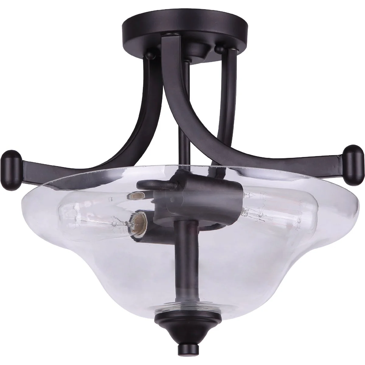 Breathable Home Impressions 15 In. Oil Rubbed Bronze Semi-Flush Mount Ceiling Light Fixture Traditional