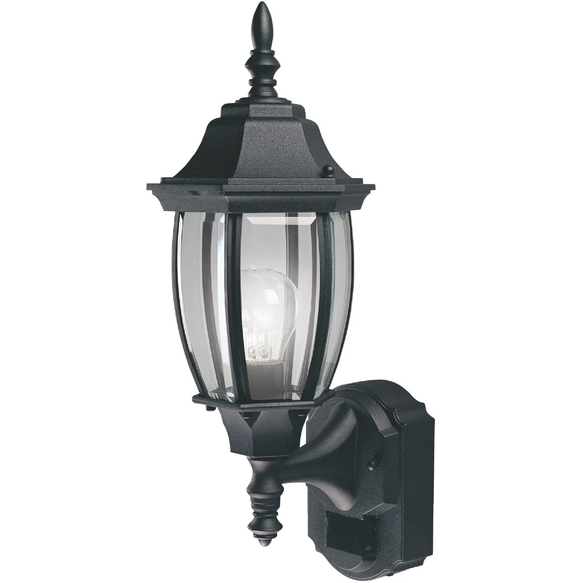 Enhanced Heath Zenith Black Incandescent Dusk-To-Dawn Motion Activated Outdoor Wall Light Fixture Trusted