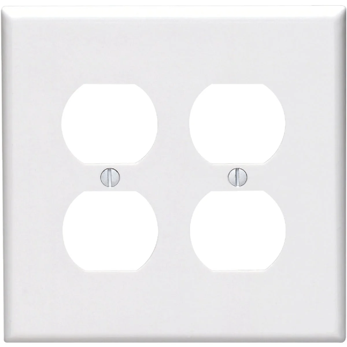 Green Leviton Mid-Way 2-Gang Thermoplastic Nylon Outlet Wall Plate White Luxury