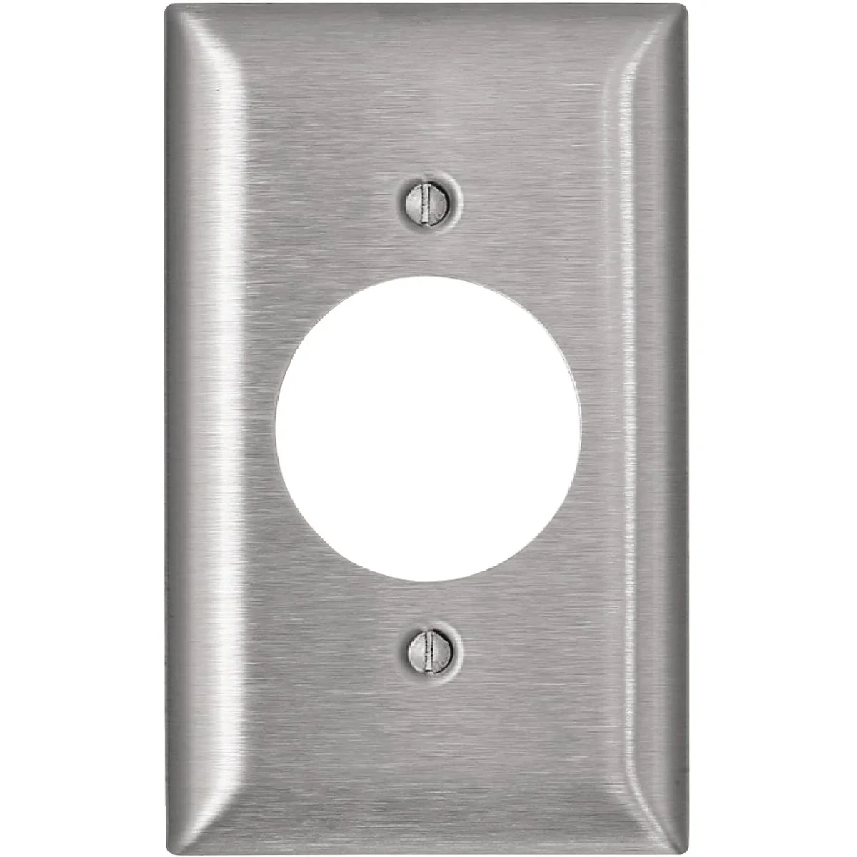 Durable Leviton C-Series 1.6 In. Dia. Opening 1-Gang Stainless Steel Outlet Wall Plate Responsible