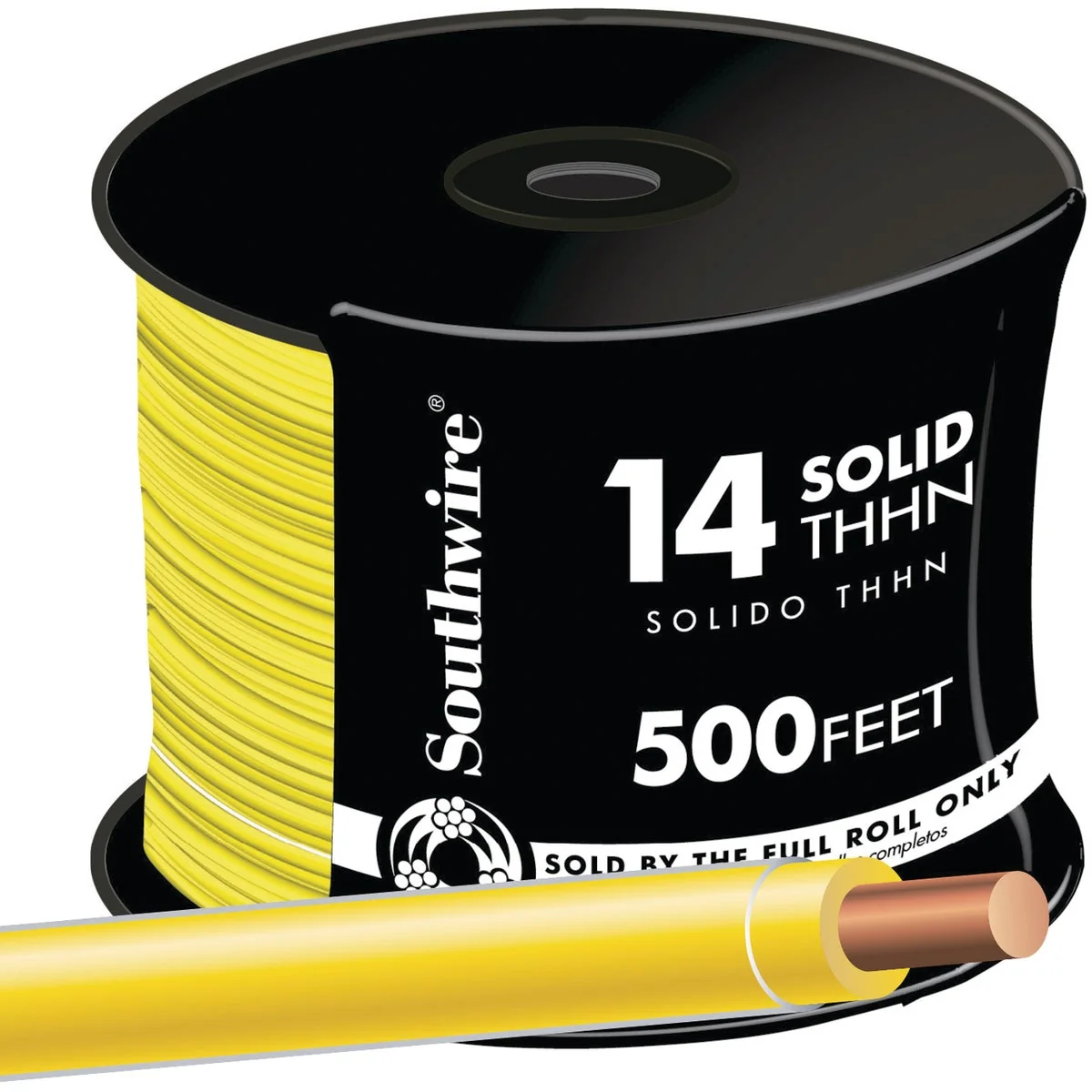 Exclusive Southwire 500 Ft. 14 AWG Solid Yellow THHN Electrical Wire Powerful