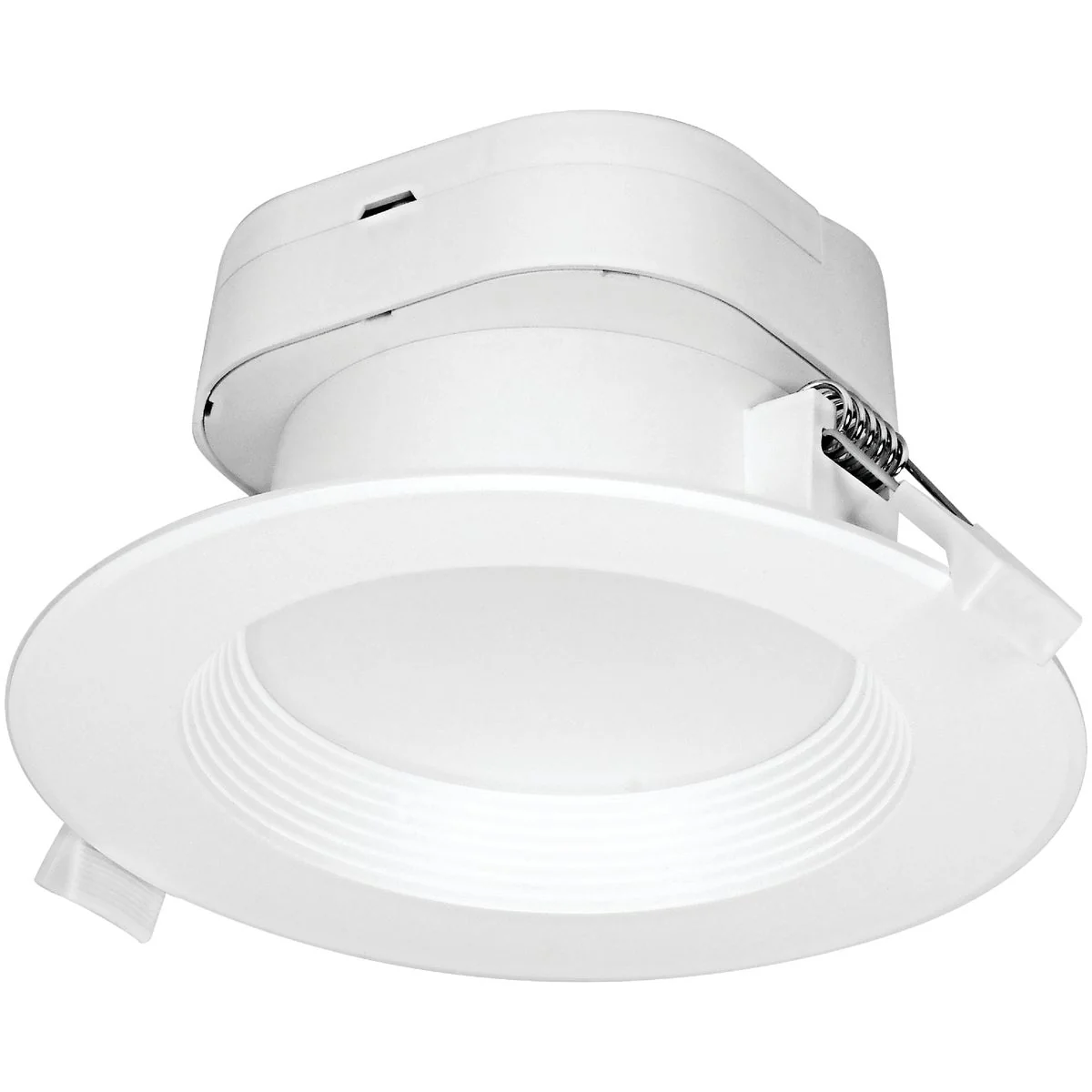 Outstanding Satco 4 In. Direct Wired IC Rated White 3000K LED Recessed Light Kit Smooth