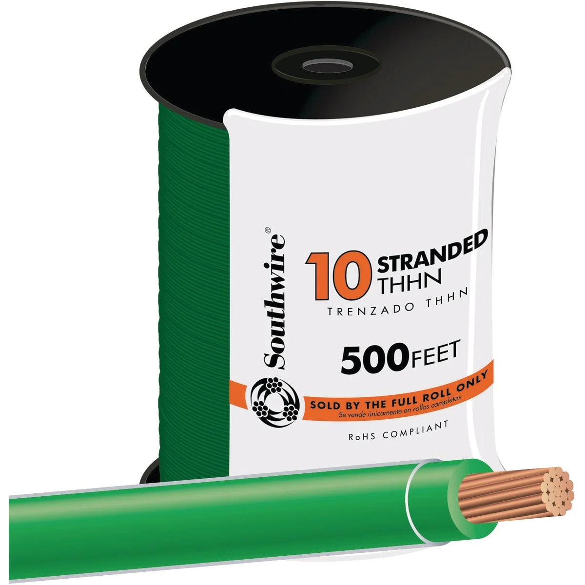 Premium Southwire 500 Ft. 10 AWG Stranded Green THHN Electrical Wire Crafted