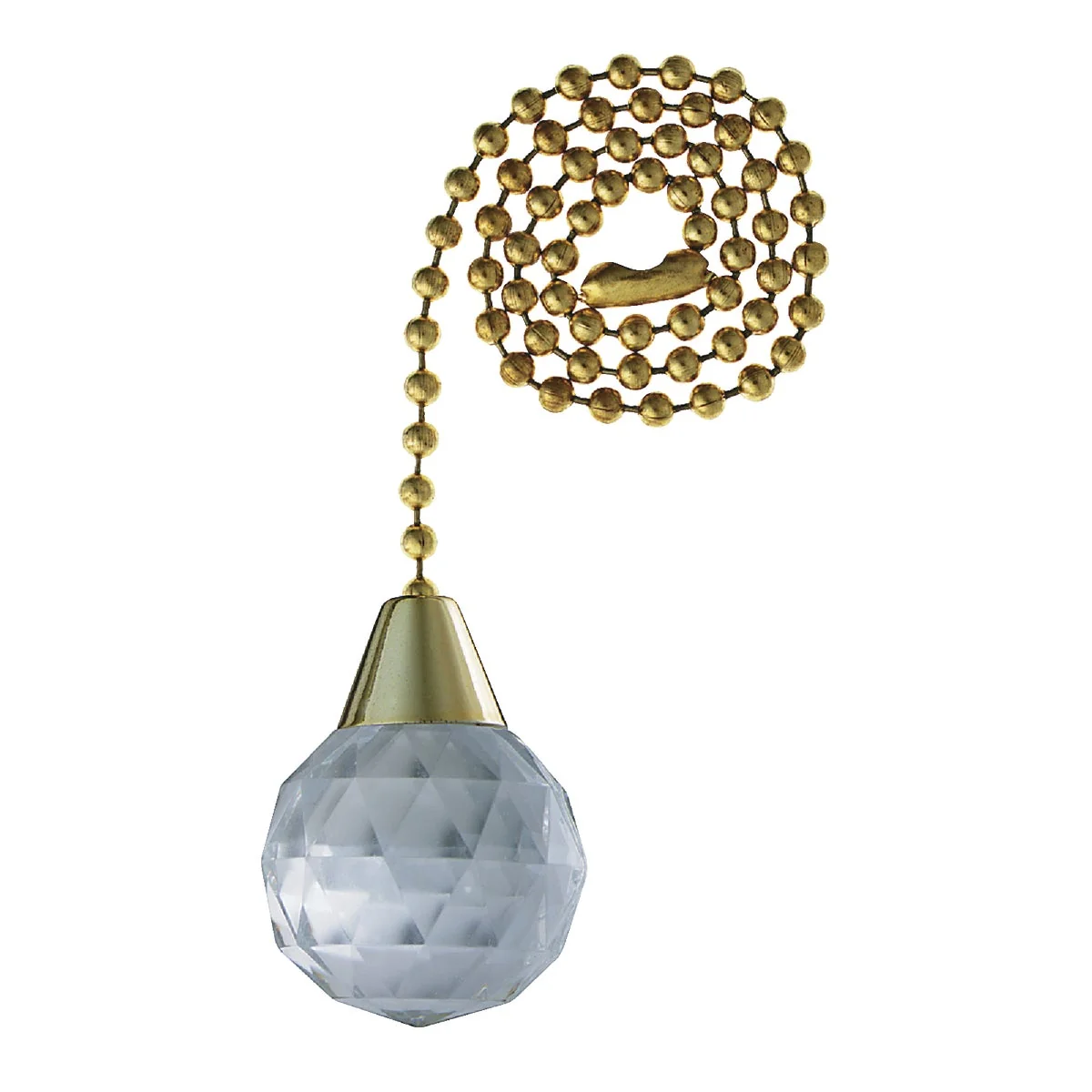 Environmentally Friendly Westinghouse 12 In. Polished Brass Pull Chain with Clear Prismatic Sphere Ornament Top-Quality
