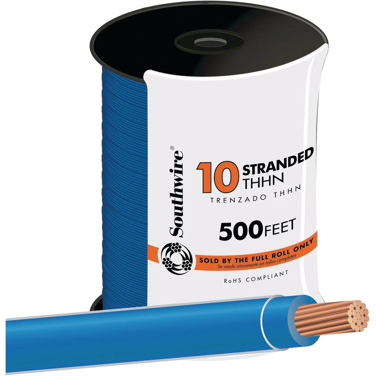 High-Performance Southwire 500 Ft. 10 AWG Stranded Blue THHN Electrical Wire Comfortable