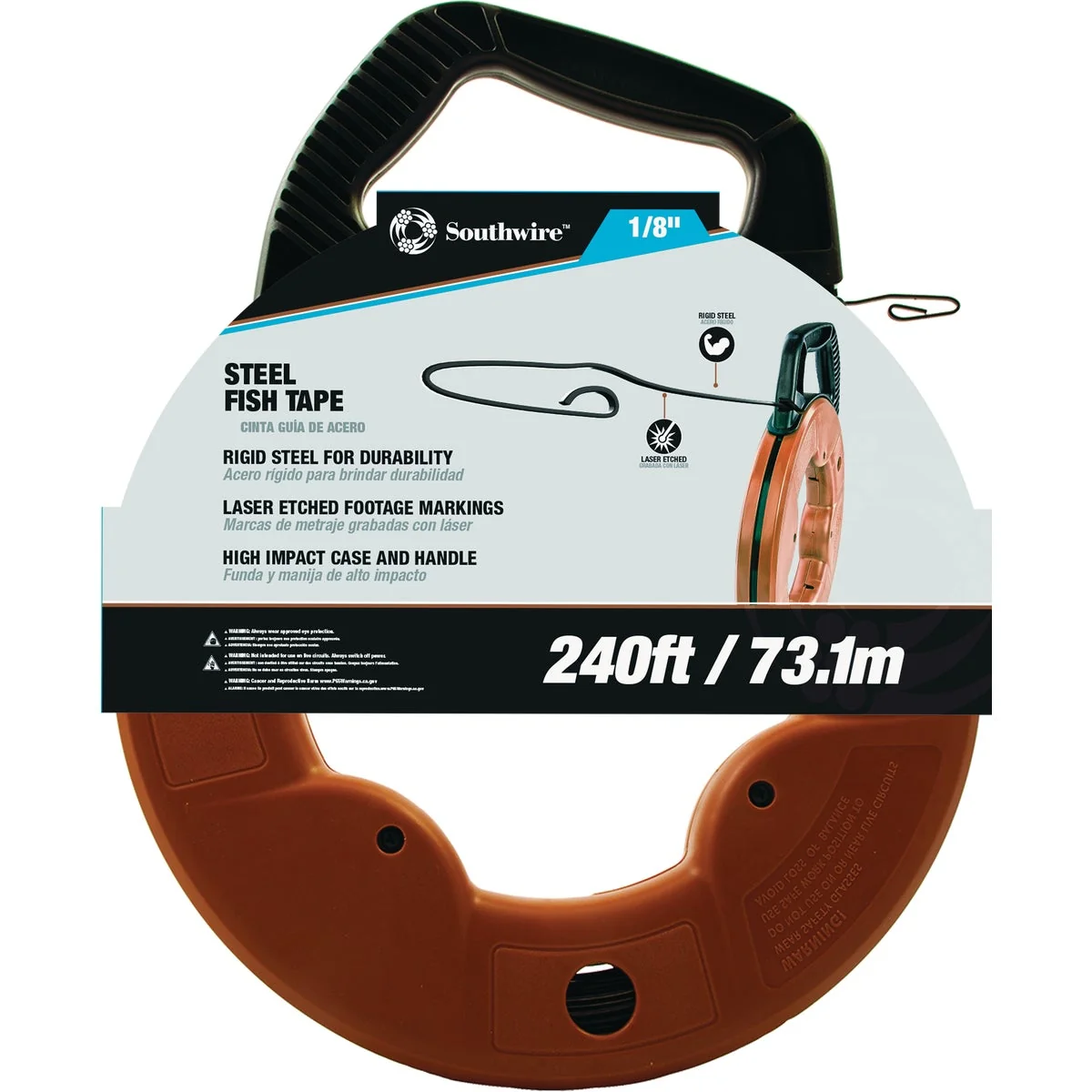 Reliable Southwire 4.5mm W. x 240 Ft. L. Steel Fish Tape Classic