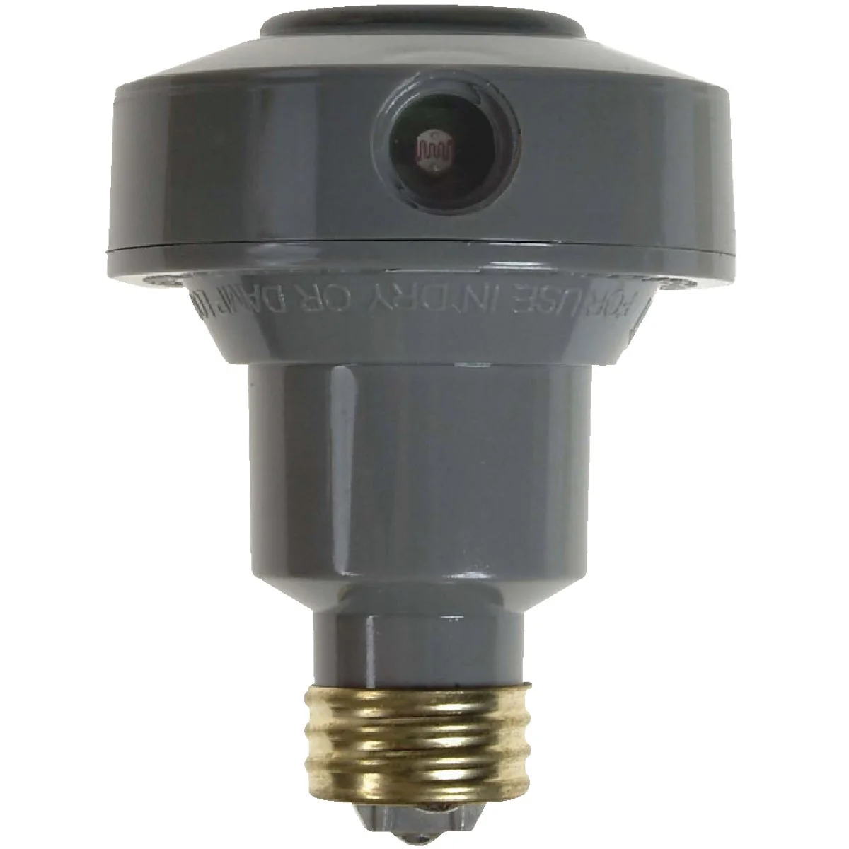 Enhanced Amerelle Screw-In Gray Floodlight Photocell Lamp Control Easy-to-Use