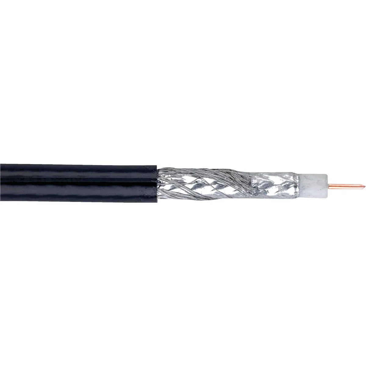 Soft RCA 100 Ft. Black RG6 Coaxial Cable Solid