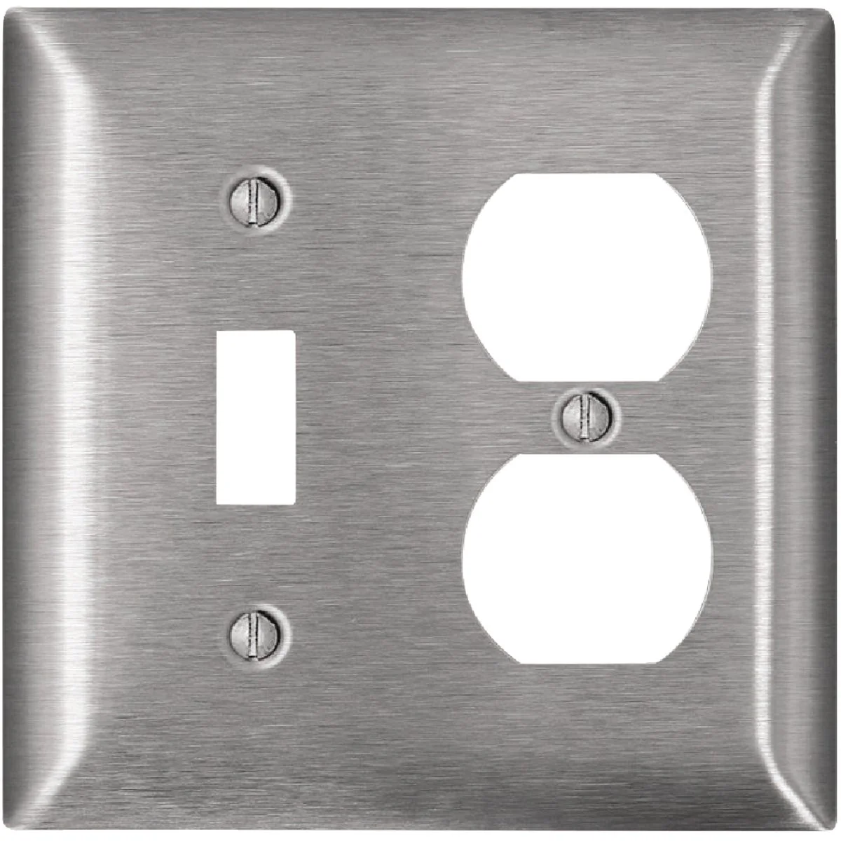 Verified Leviton 2-Gang Stainless Steel Single Toggle Duplex Magnetic C-Series Wall Plate Stainless Steel Contemporary