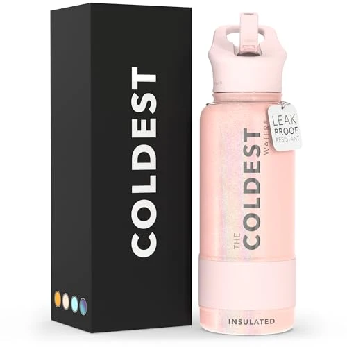 Natural Coldest Insulated Water Bottle with Straw Lid Outstanding