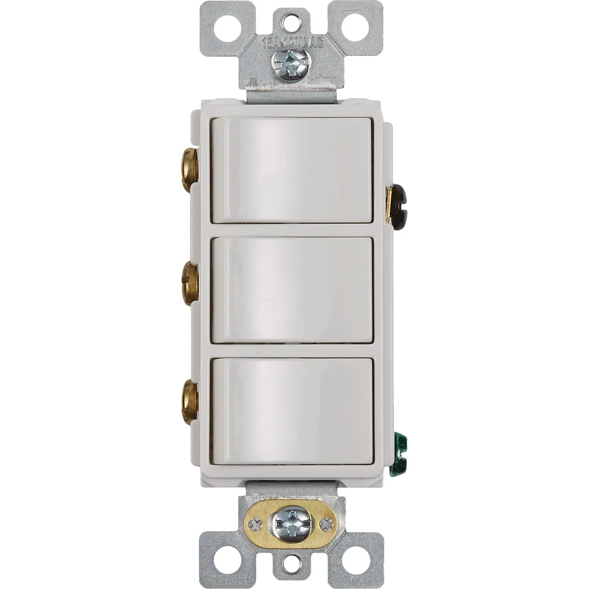 Optimized Broan 3-Function 15A 120V White Rocker Switch for Bathroom Exhaust Fan Pure