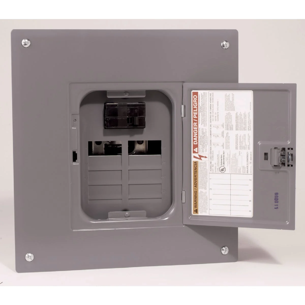 Professional Square D Homeline 100A 8-Space 16-Circuit Indoor Main Breaker Plug-on Neutral Load Center Lightweight