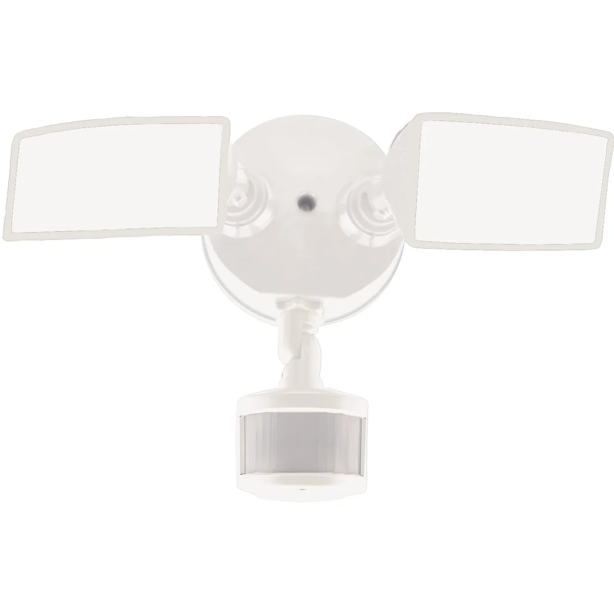 Fine Crafted Halo Lumen Selectable White Square Head Motion Activated LED Floodlight Fixture High-End