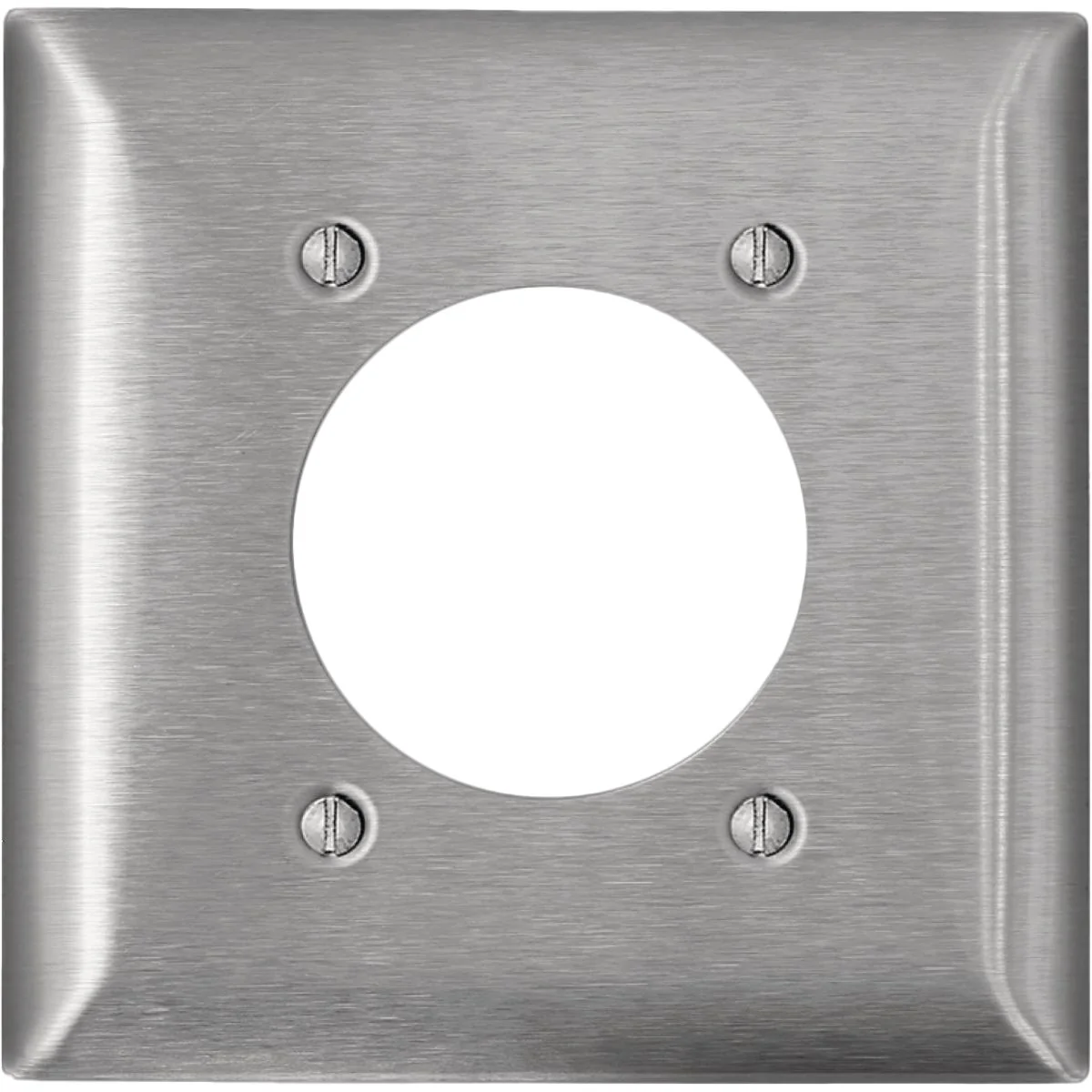 Natural Leviton C-Series 2-Gang Stainless Steel Range Dryer Wall Plate High-End