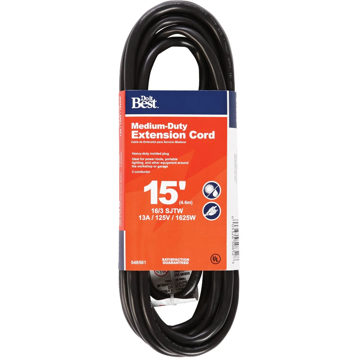 High-Grade Do it 15 Ft. 16 3 Abrasion Resistant Extension Cord Classic