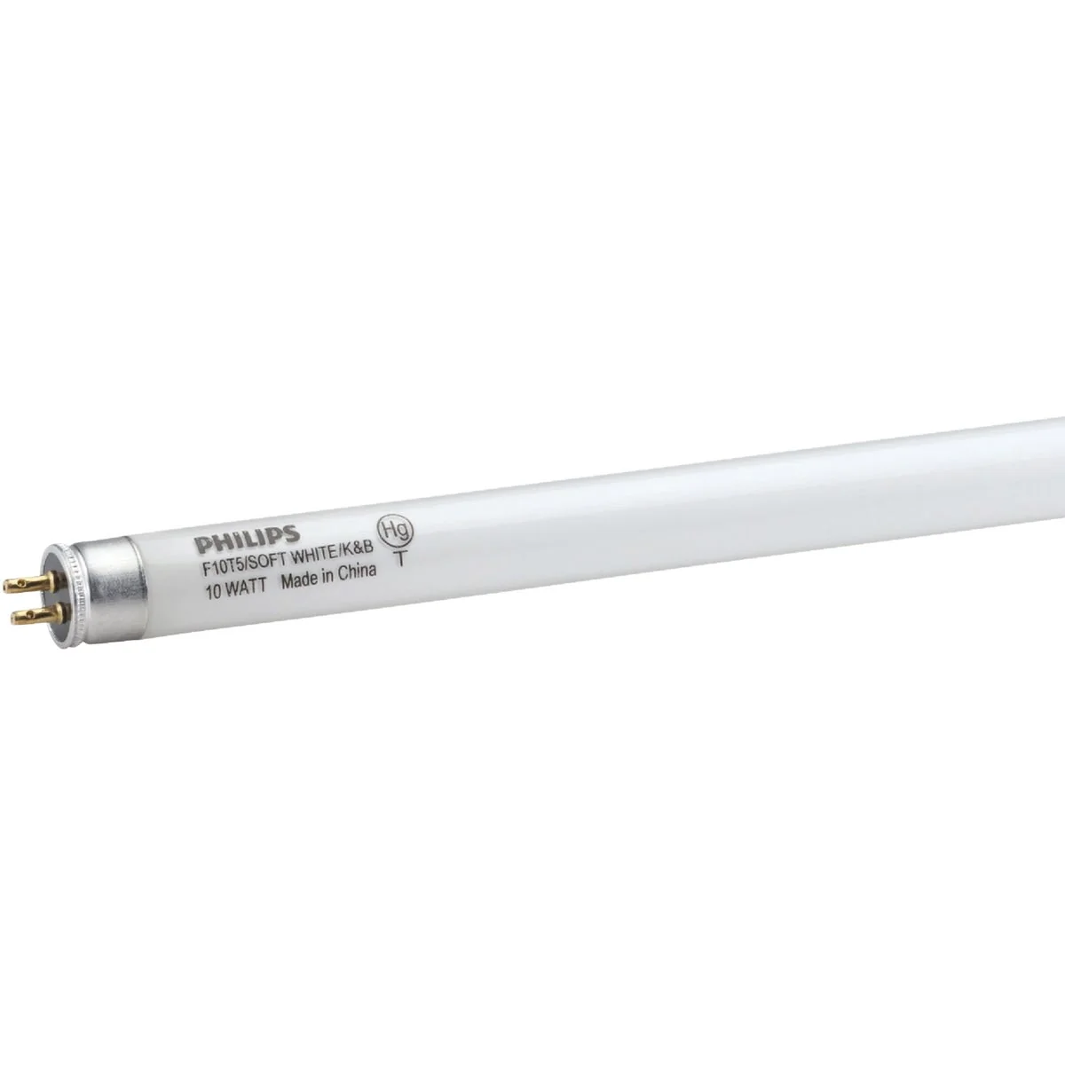 Modern Philips 10W 16 In. Bright White T5 Miniature Bi-Pin Fluorescent Tube Light Bulb Practical