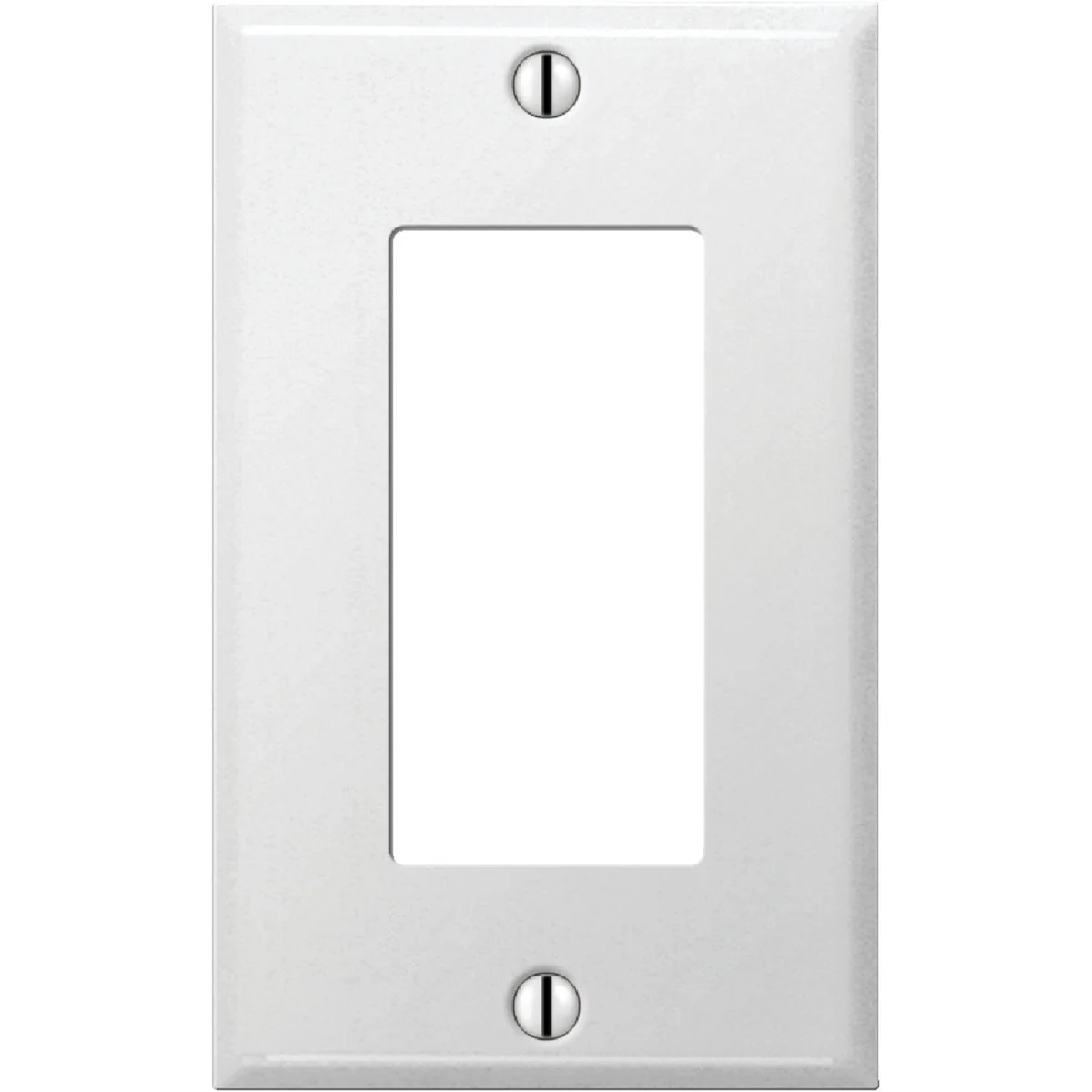 Artisan Amerelle PRO 1-Gang Stamped Steel Rocker Decorator Wall Plate Smooth White Certified