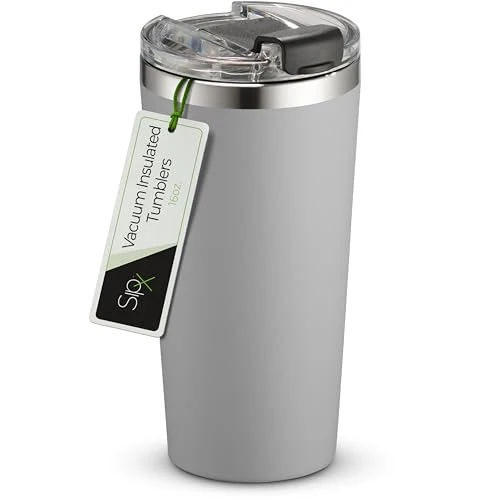 Pure 16 oz Insulated Coffee Tumbler with Leakproof Lid Convenient