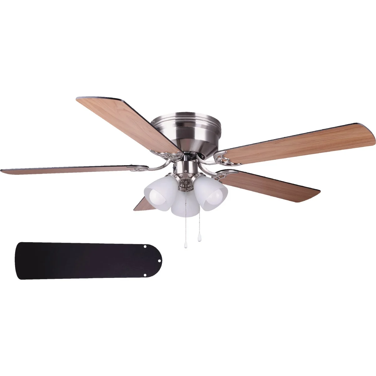 Healthy Home Impressions Adobe 52 In. Brushed Nickel Ceiling Fan with Light Kit Elite
