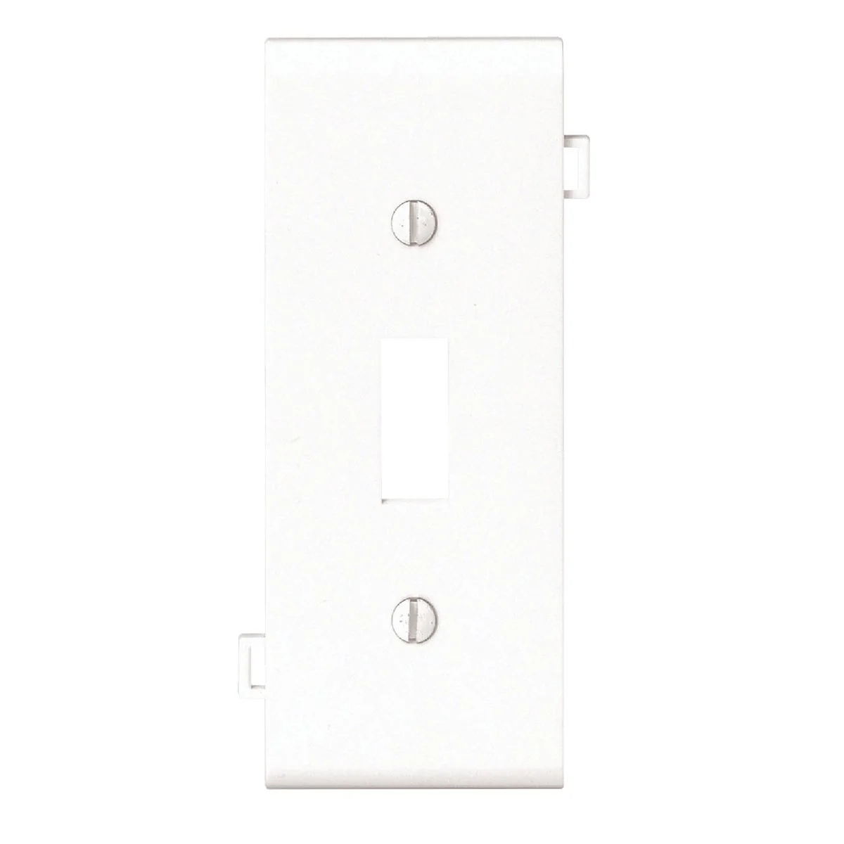 Convenient Leviton 1-Gang Plastic Sectional Toggle Switch Wall Plate Center Panel White Powerful