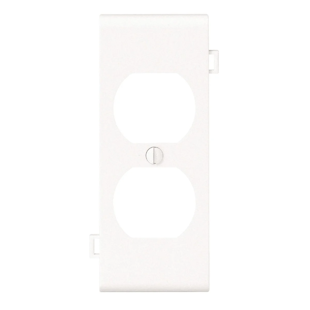 Soft Leviton Duplex Center Sectional 1-Gang Plastic Outlet Wall Plate White Flexible