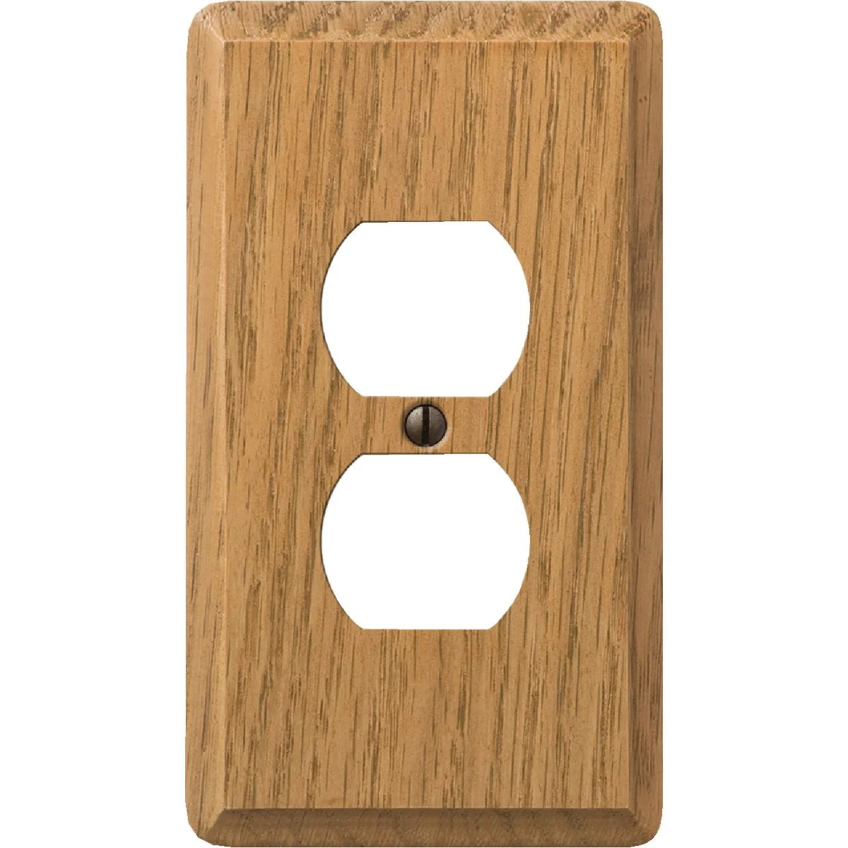 Environmentally Friendly Amerelle 1-Gang Solid Oak Outlet Wall Plate Light Oak Eco-Friendly