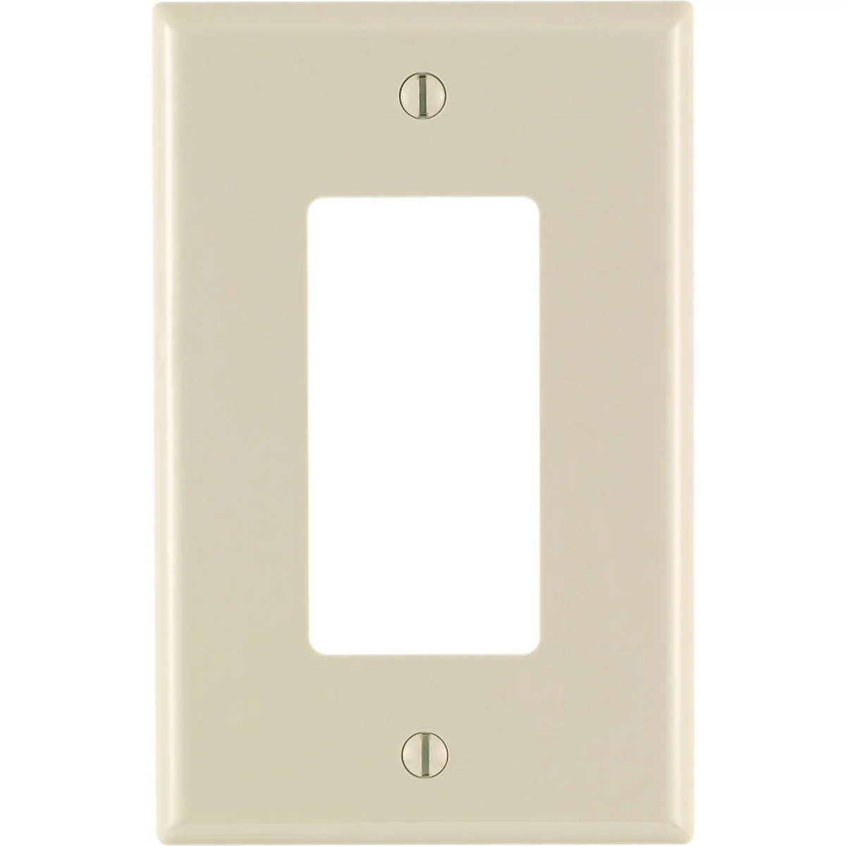 Sustainable Leviton Decora 1-Gang Thermoplastic Nylon Mid-Way Rocker Wall Plate Light Almond High-Grade