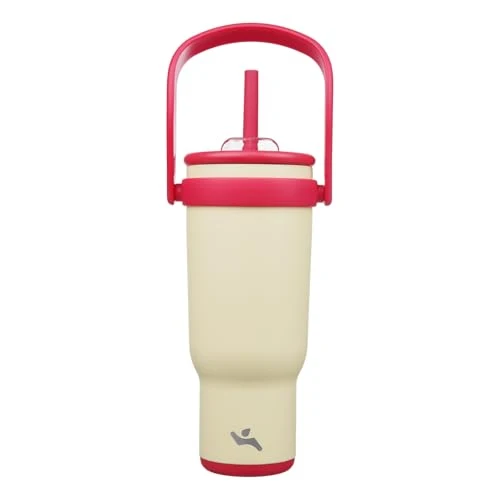 Enhanced 40 oz Tumbler with Handle and Straw Flexible