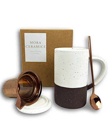 Trusted Ceramics Tea Cup with Loose Leaf Infuser Genuine