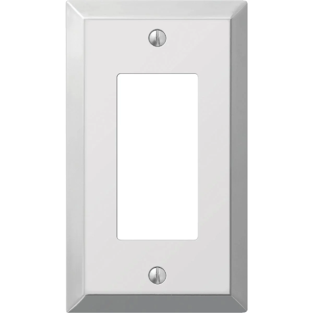 Relaxed Amerelle 1-Gang Stamped Steel Rocker Decorator Wall Plate Polished Chrome Luxury