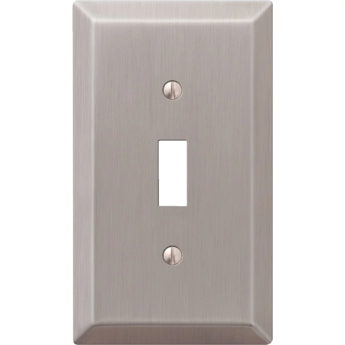 Superior Amerelle 1-Gang Stamped Steel Toggle Switch Wall Plate Brushed Nickel Smooth