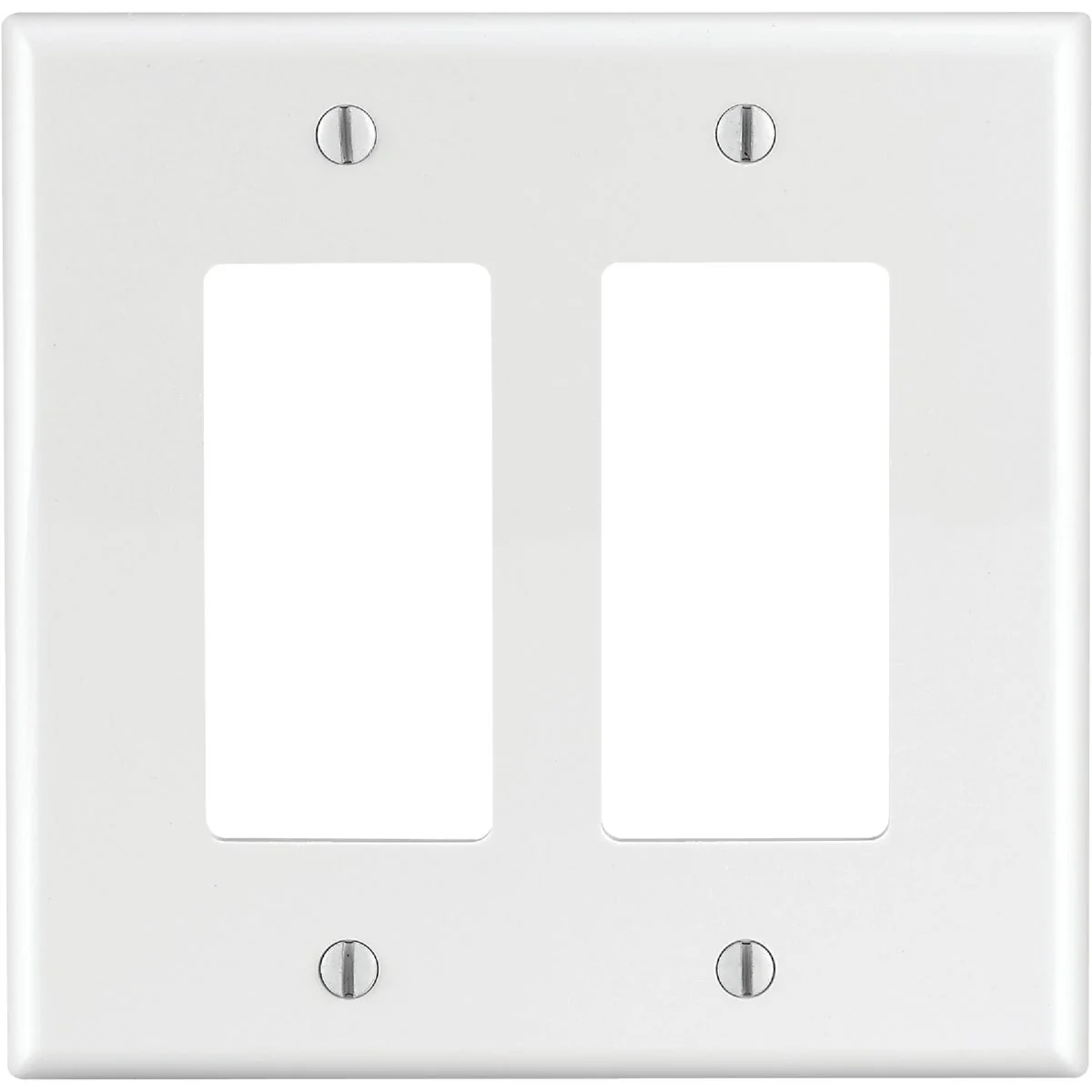 Original Leviton Decora 2-Gang Thermoplastic Nylon Mid-Way Rocker Wall Plate White Convenient