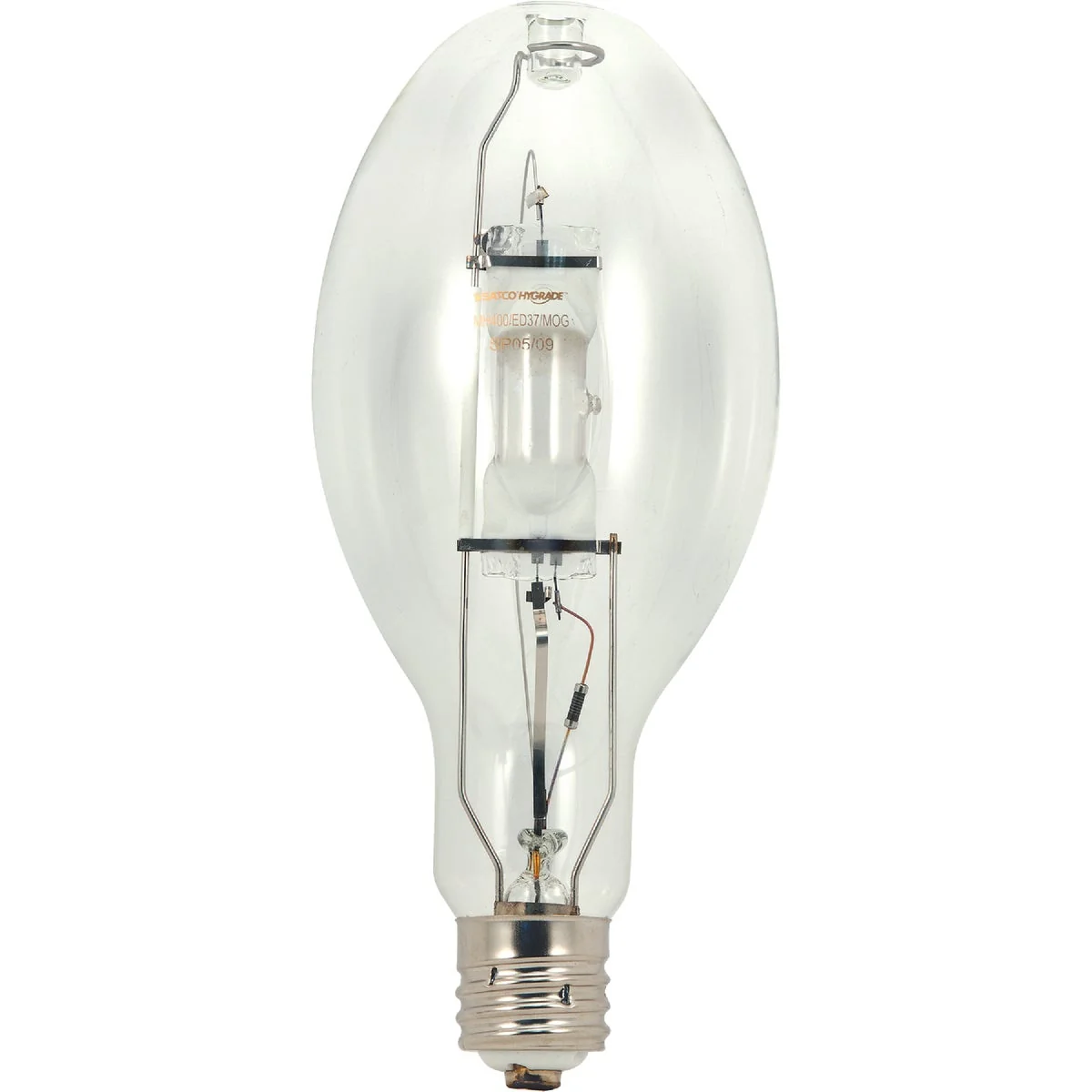 Elegant Satco 250W Clear ED28 Mogul Screw Metal Halide High-Intensity Light Bulb Reliable