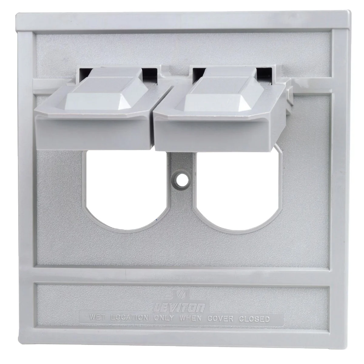 Genuine Leviton Single Gang Duplex Horizontal Commercial Grade Weatherproof Outdoor Outlet Cover Smart