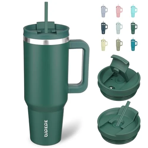 Enhanced 40 oz Insulated Tumbler with Handle Straw Specialty